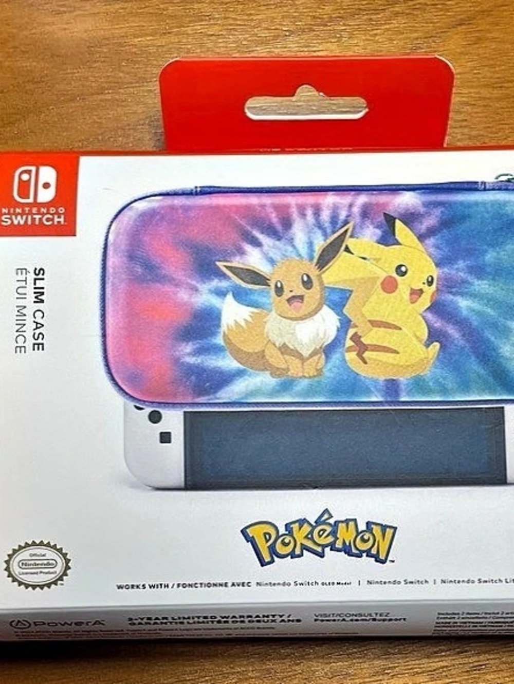 PowerA Slim Case for Nintendo Switch - Tie-Dye Pikachu & Eevee Pikachu & Eevee
